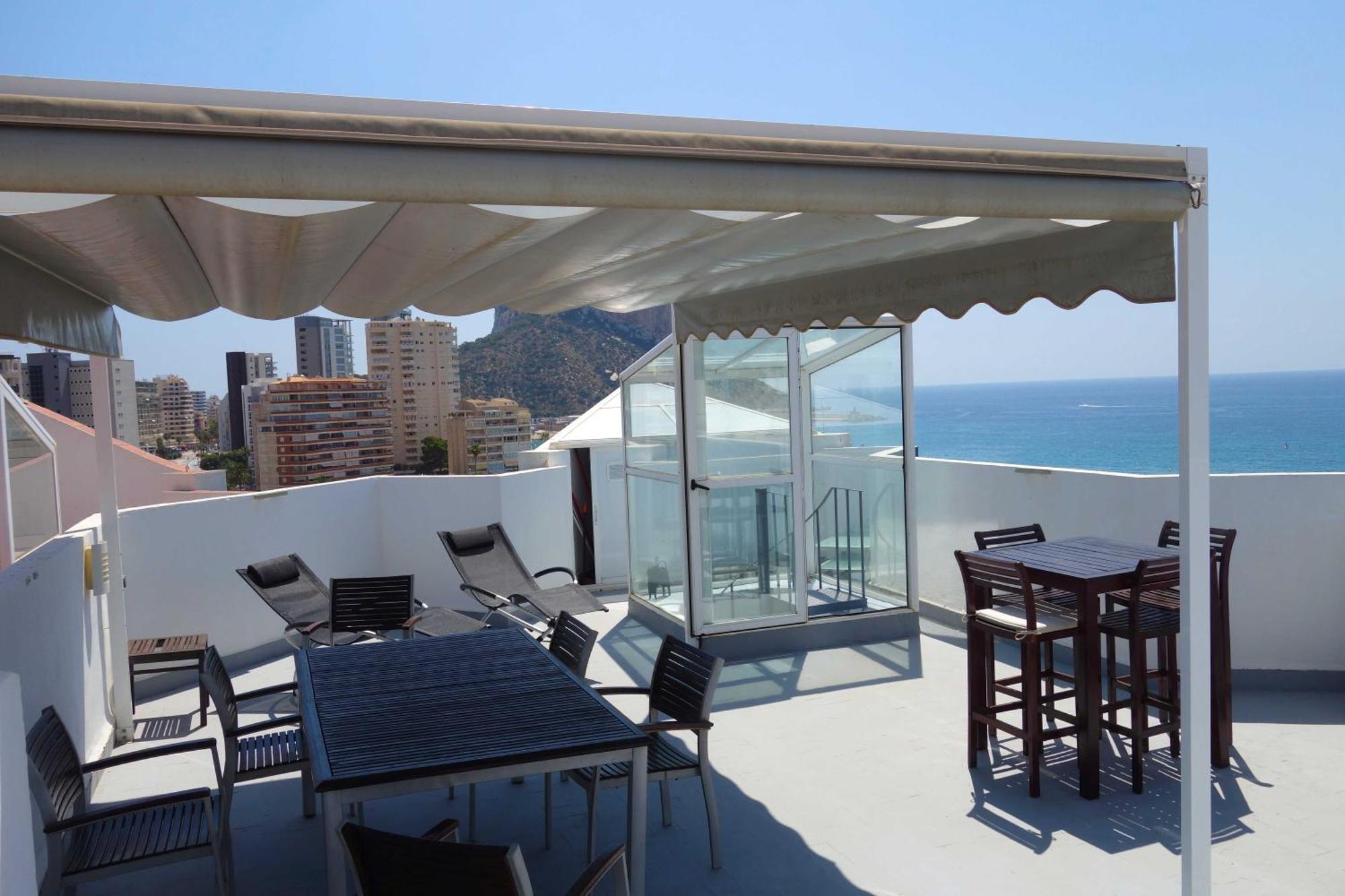 Atico Calpe Primera Linea De Playa Bagian luar foto