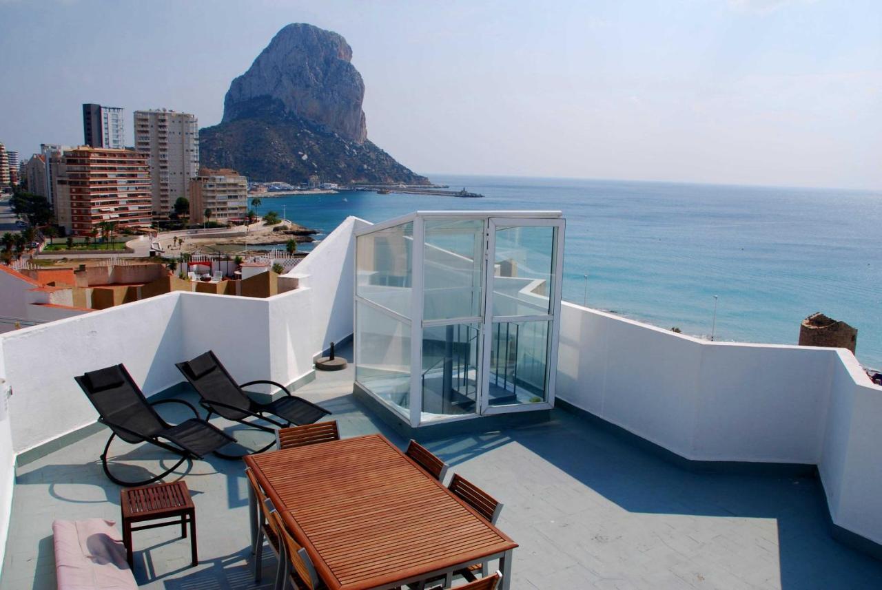 Atico Calpe Primera Linea De Playa Bagian luar foto