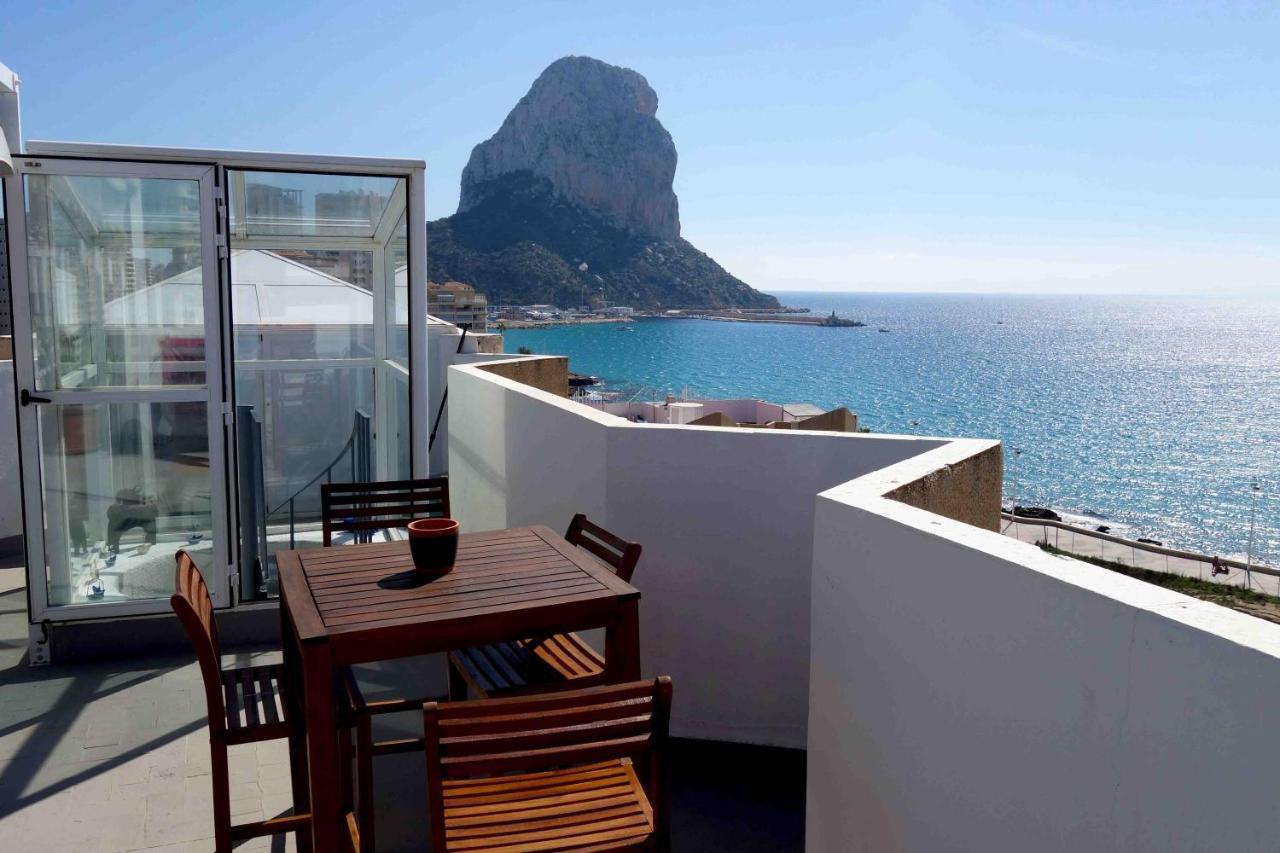 Atico Calpe Primera Linea De Playa Bagian luar foto
